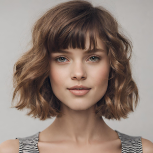 Square faces with soft waves cut